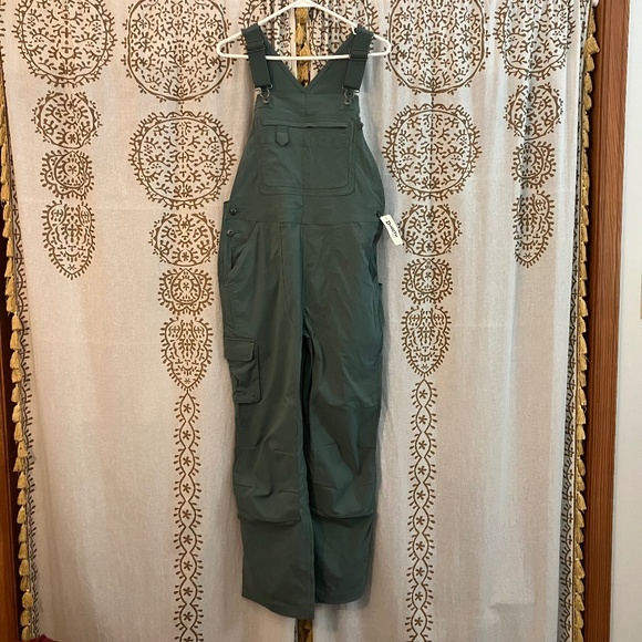 NWT! Duluth Trading Women's S X 29 Heirloom Gardening Bib Overalls FIR Green - Picture 1 of 8